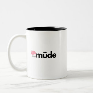 Moe - Minimalistisch Duits woord Funny koffiemok Tweekleurige Koffiemok