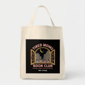 Moe moeders boekenclub loopt op koffie en chaos tote bag (Voorkant)