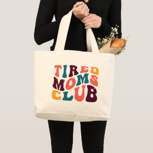 Moe Moeders Club Souvenir Retro Stijl Groovy Grote Tote Bag