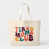 Moe Moeders Club Souvenir Retro Stijl Groovy Grote Tote Bag (Voorkant)