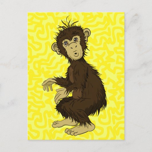 Moe Monkey Briefkaart (Voorkant)