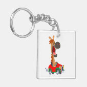 Moe motorisch cartoonpaard acryl sleutelhanger (Voorkant Links)
