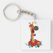 Moe motorisch cartoonpaard acryl sleutelhanger (Voorkant)