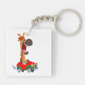 Moe motorisch cartoonpaard acryl sleutelhanger (Achterkant)