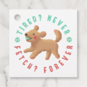 Moe? Nooit. halen? Voor altijd. Goldendoodle Bedankjes Labels (Voorkant)