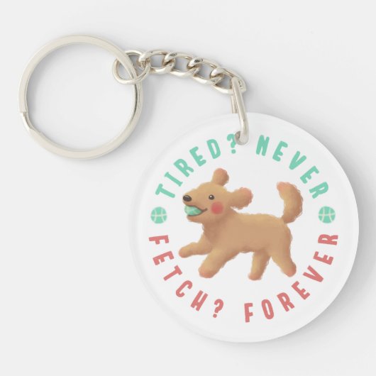 Moe? Nooit. halen? Voor altijd. Goldendoodle Sleutelhanger (Voorkant)