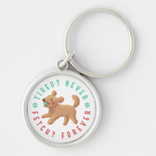 Moe? Nooit. halen? Voor altijd. Goldendoodle Sleutelhanger (Voorkant)