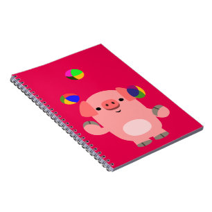Moe notebook met varkentje dat jongleert notitieboek