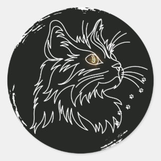 Moe Ontwerp Voor Kattenliefhebbers Ronde Sticker