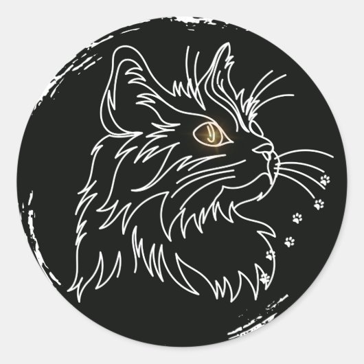Moe Ontwerp Voor Kattenliefhebbers Ronde Sticker (Voorkant)
