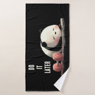 Moe Panda Gym – Grappige Pret Workout Kunst Badhanddoek