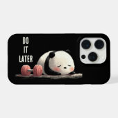 Moe Panda Gym – Grappige Pret Workout Kunst iPhone Hoesje (Achterkant horizontaal)