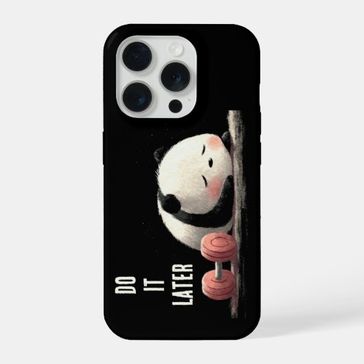 Moe Panda Gym – Grappige Pret Workout Kunst iPhone Hoesje (Achterkant)