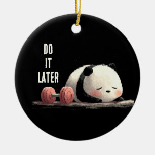 Moe Panda Gym – Mooie Grappige Workout Kunst Keramisch Ornament
