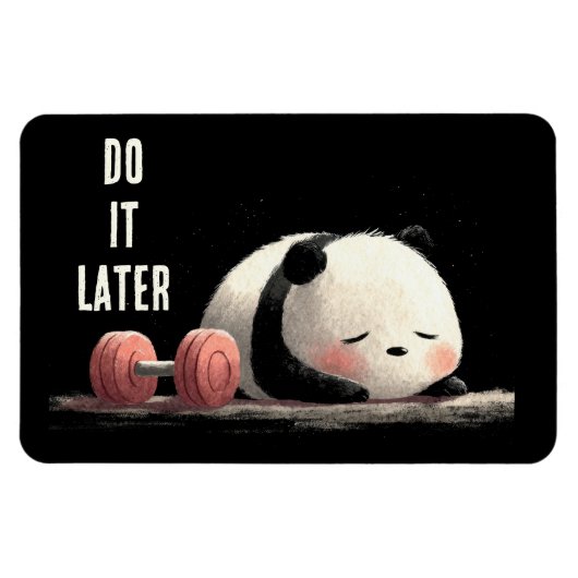 Moe Panda Gym – Mooie Grappige Workout Kunst Magneet (Horizontaal)