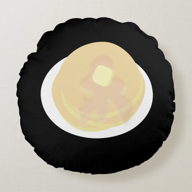 Moe pannenkoek druipend van stroop ontbijt rond kussen (Voorkant)