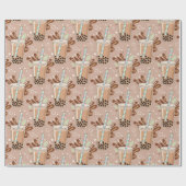 Moe patroon met bubbelthee cadeaupapier (Vlak)