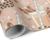 Moe patroon met bubbelthee cadeaupapier (Rol Hoek)