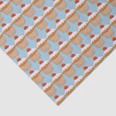 Moe patroon van aardbeibroodje tissuepapier (Detail)