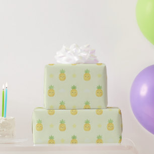 Moe patroon van ananas baby verjaardag  cadeaupapier