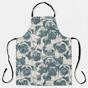 Moe patroon van Cute Pug-hond Schort