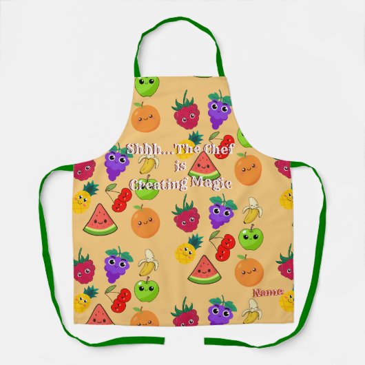 Moe patroon van fruit schort Aangepaste Catering C (Voorkant)