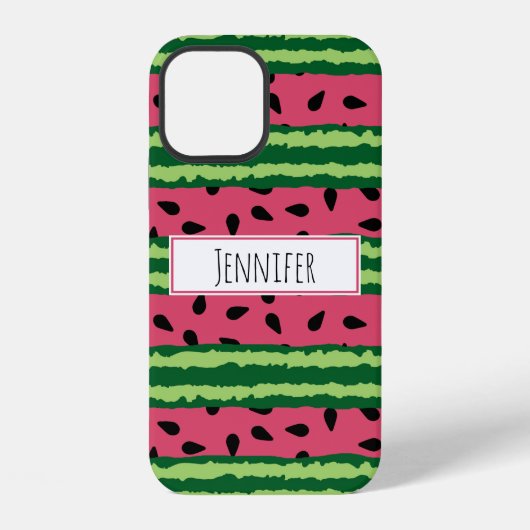 Moe Patroon van Watermeloen Roze & Groen iPhone Hoesje (Achterkant)