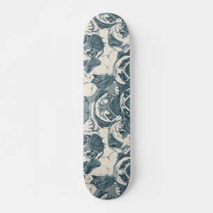 Moe patshond naadloos patroon persoonlijk skateboard
