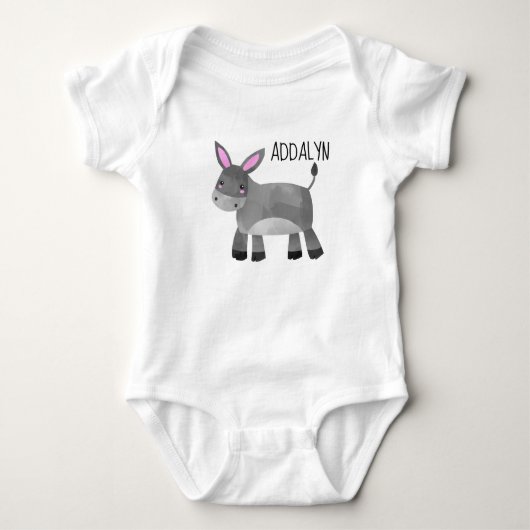Moe Persoonlijke Ezel Baby Peuter Romper (Voorkant)