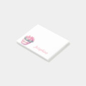 Moe potje met vetplant en meisjesnaam post-it® notes (Schuin)
