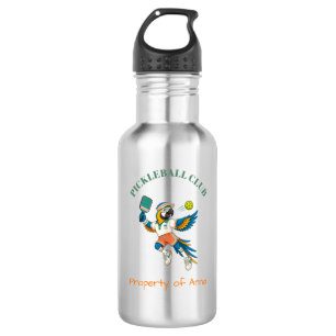 Moe Retro Papegaai Kids Custom Pickleball Waterfles