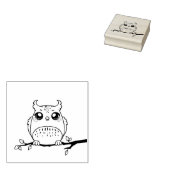Moe Rubber Stempel van een Uil voor Kinderen (Gestempeld)