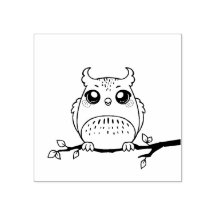 Moe Rubber Stempel van een Uil voor Kinderen