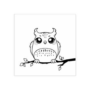 Moe Rubber Stempel van een Uil voor Kinderen