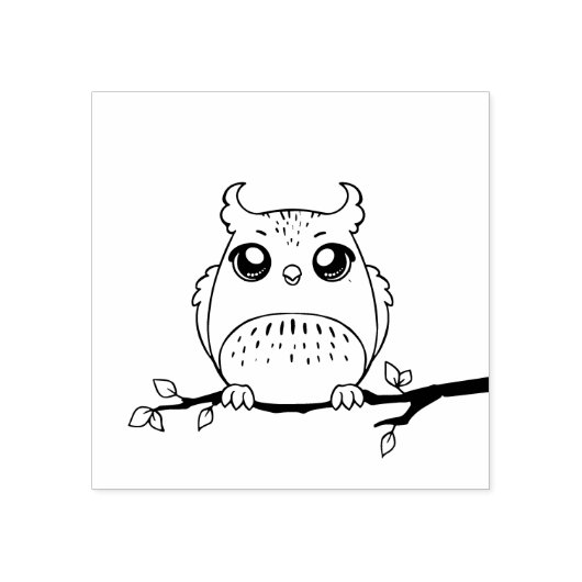 Moe Rubber Stempel van een Uil voor Kinderen (Afrduk)