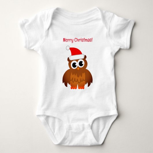 Moe Santa uiltje kerst baby overall Romper (Voorkant)