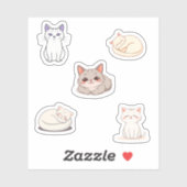 Moe Set Cartoon Kittens Sticker (Vel)