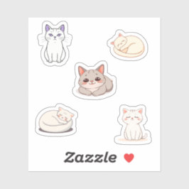Moe Set Cartoon Kittens Sticker