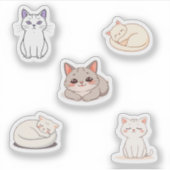 Moe Set Cartoon Kittens Sticker (Voorkant)