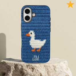 Moe Squirrel gehaakt met op maat gemaakte initiale iPhone 16 Hoesje