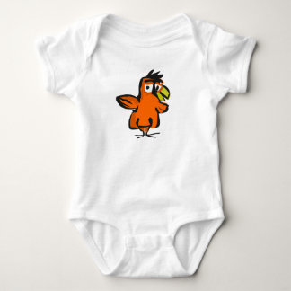 Moe t-shirt met oranje cartoon vogel voor baby's