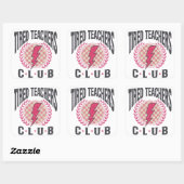 Moe Teacher Club Leraar Waardering Vierkante Sticker (Vel)