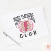 Moe Teacher Club Leraar Waardering Vierkante Sticker (Envelop)