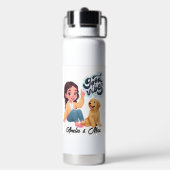 Moe team "Fijne Vibes" gepersonaliseerde waterfles (Achterkant)