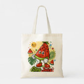 Moe Uitgebeeld Watermeloen Tote Bag (Achterkant)