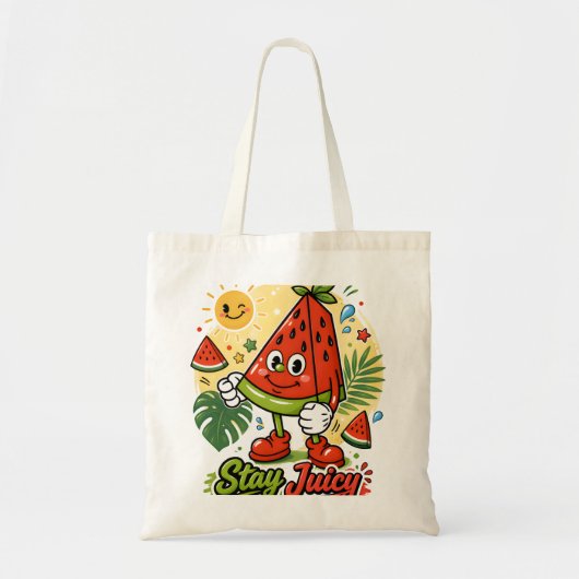 Moe Uitgebeeld Watermeloen Tote Bag (Voorkant)