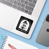Moe uitgeputte vader grappige eerste vaders dag ge sticker (Laptop met iPhone)