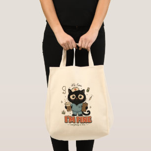 Moe Uitgeputte Zwarte Kat Verpleegster Alles Is Go Tote Bag