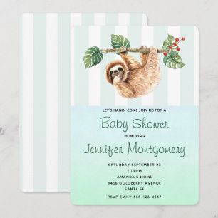 Moe Uitziend Luiaard dat Ondersteboven Hangt Aquar Kaart