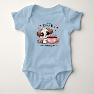 Moe Uitziende Hond Koffie Liefhebber Baby Body - K Romper